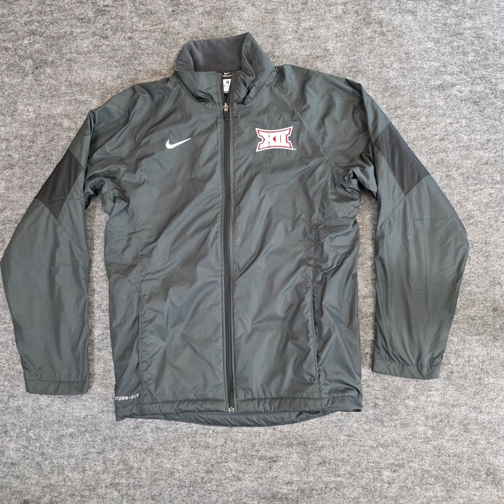Nike  Storm-Fit Jacket Womens Small Gray Big‎ 12 NCAA Athletic Windbreaker